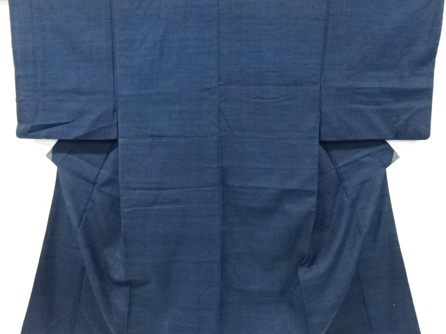 アンティーク　絣柄織り出し手織り節紬男物着物